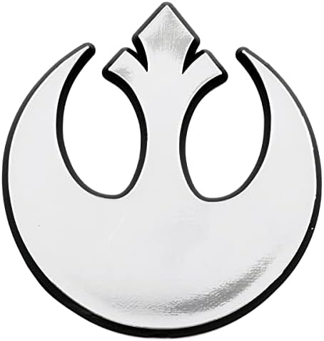 SW Rebel Alliance Logo סמל אוטומטי פלסטיק - [כסף] [3 '' x 3 '']